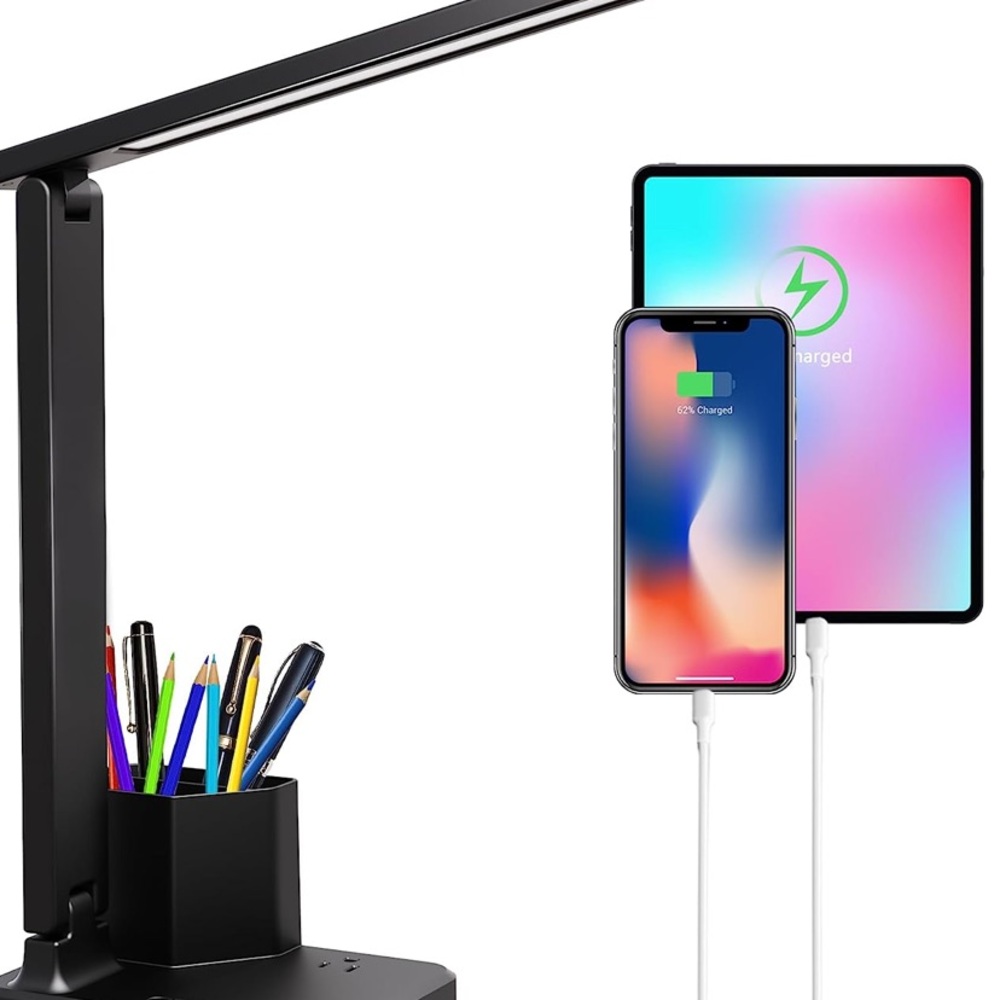 NIB COZOO LED Desk Lamp with USB Charging Ports